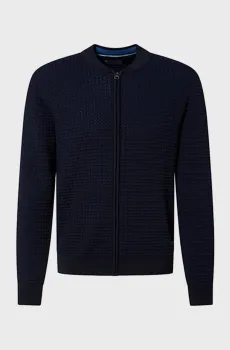 Мужской темно-синий шерстяной кардиган Синий S Pierre Cardin PC.-C5 51069.5070