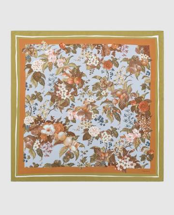 Платок Nipponia из шелка в принт