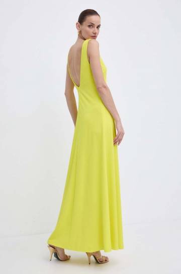 Платье Luisa Spagnoli RUNWAY COLLECTION цвет жёлтый maxi расклешённое 541117 Платье Luisa Spagnoli RUNWAY COLLECTION цвет жёлтый maxi расклешённое 541117