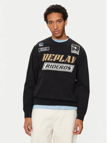 REPLAY Світшот M6971 .000.22890CS Чорний Regular Fit REPLAY Світшот M6971 .000.22890CS Чорний Regular Fit