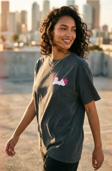 Футболка oversize Barbie - темно-сірий