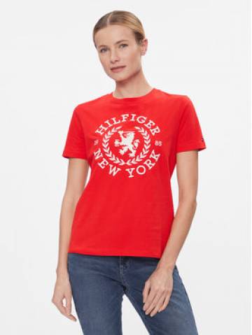 Tommy Hilfiger Футболка Reg Crest C-Nk Tee Ss WW0WW41058 Червоний Regular Fit Tommy Hilfiger Футболка Reg Crest C-Nk Tee Ss WW0WW41058 Червоний Regular Fit