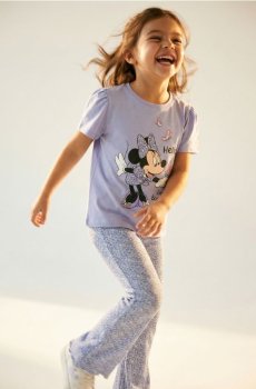 Бавовняна футболка з принтом Minnie Mouse - блакитний