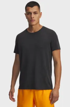 Мужская черная футболка UA Trail Run Wool SS Черный S Under Armour 6001832-001