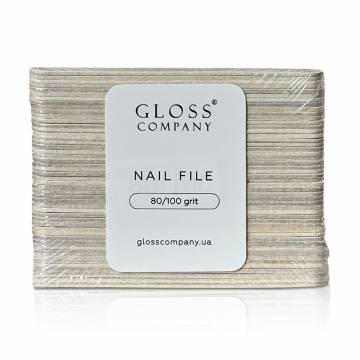 Набор одноразовых пилок для ногтей Gloss 80/100 грит, 50 шт Набор одноразовых пилок для ногтей Gloss 80/100 грит, 50 шт