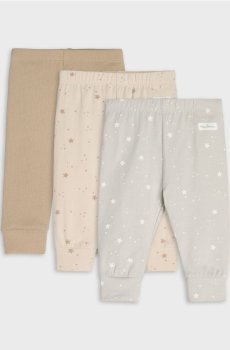 Бавовняні легінси 3 pack - нюдовий