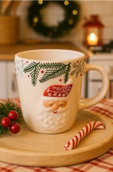 Горнятко зі святковим мотивом - білий