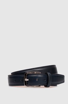 Синий кожаный ремень