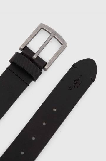 Кожаный ремень Pepe Jeans PALMER BELT мужской цвет чёрный PM021024 Кожаный ремень Pepe Jeans PALMER BELT мужской цвет чёрный PM021024