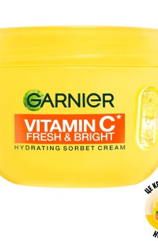 Увлажняющий крем-сорбет для лица GARNIER Vitamin C* Fresh & Bright Hydrating Sorbet Cream с витамином С, 85 мл