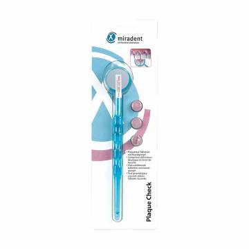 Набор для определения налета на зубах Miradent Plaque Check Set (таблетки, 3 шт + стоматологическое зеркало, 1 шт)