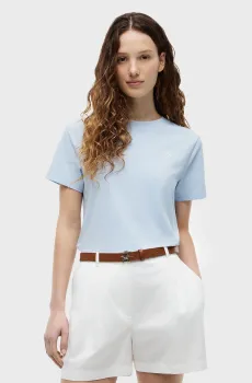 Женская голубая футболка SCRIPT REG Голубой M Tommy Hilfiger WW0WW49941