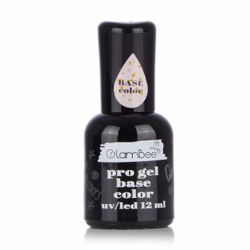 Базове покриття для гель-лаку GlamBee ProGel Base Color UV/LED Peach With Gold, 12 мл Базове покриття для гель-лаку GlamBee ProGel Base Color UV/LED Peach With Gold, 12 мл