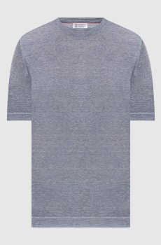 Синяя футболка с леном