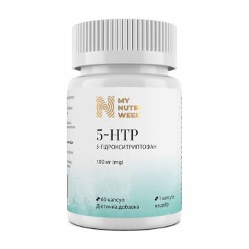 5-гидрокситриптофан My Nutri Week 5-HTP, 100 мг, 60 капсул 5-гидрокситриптофан My Nutri Week 5-HTP, 100 мг, 60 капсул