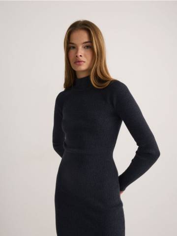 Reserved - LADIES` DRESS - steel blue - XU206-95M Reserved - LADIES` DRESS - steel blue - XU206-95M