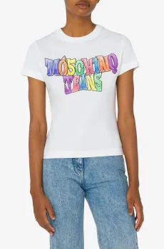 Женская белая футболка Белый L Moschino A0708.3262;2001