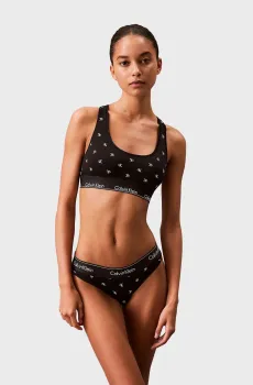 Женские черные трусики с узором BIKINI Черный XS Calvin Klein 0000F3787E