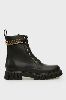 Женские черные кожаные ботинки Черный 36 Baldinini D6B204P1VITE;0000