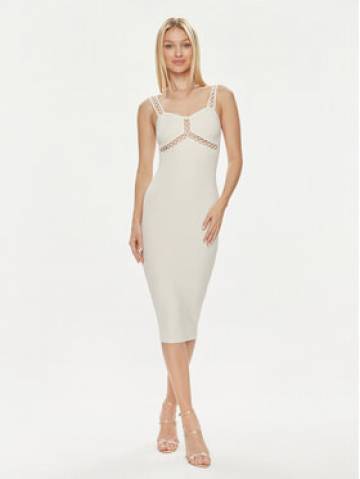 Marciano Guess Коктейльна сукня 4GGK25 5634Z Écru Slim Fit Marciano Guess Коктейльна сукня 4GGK25 5634Z Écru Slim Fit