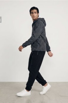 Флісові штани jogger - чорний