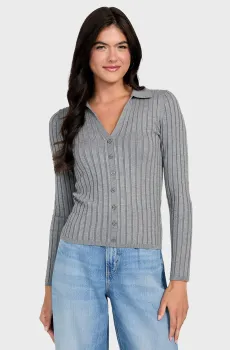 Женский серый пуловер Серый L Guess W5BR51.Z2YK2;H91I