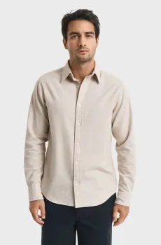 Мужская бежевая рубашка FLANNEL Бежевый S Gant 3250227