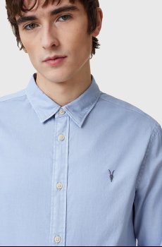 Хлопковая рубашка AllSaints HAWTHORNE LS SHIRT