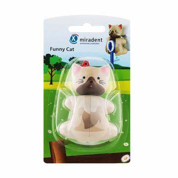 Детский футляр для зубной щетки Miradent Funny Animals Holder For The Brush Cat, 1 шт Детский футляр для зубной щетки Miradent Funny Animals Holder For The Brush Cat, 1 шт