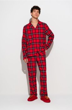 Двокомплектна піжама зі святковим мотивом - різнобарвний