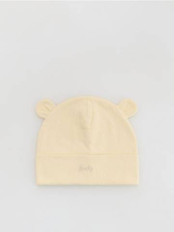 Reserved - Бавовняна шапка з вухами - нюдовий - 431GS-02X