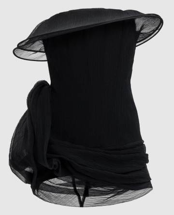 Черное корсетное платье мини из шелка