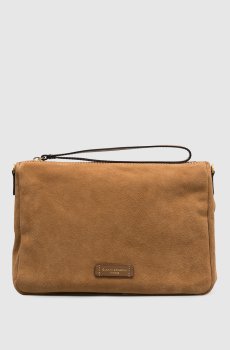 Коричневая замшевая сумка кросс-боди Nora