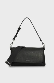 Женская черная  сумка с узором MUST AOP DBL STRAPS CONV SHOU Черный ONESIZE Calvin Klein LV04F3101G