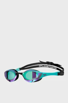 Бирюзовые очки для плавания COBRA EDGE SWIPE MR Бирюзовый ONESIZE Arena 006870-180