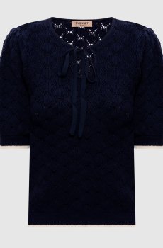 Синий топ в узор