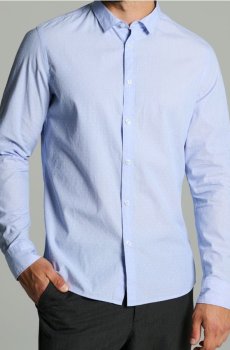 Сорочка з довгим рукавом - блакитний
