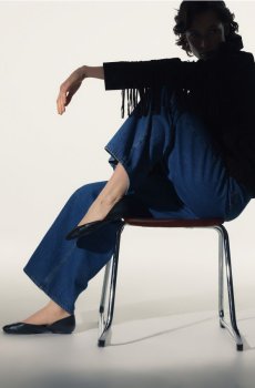 Reserved - Шкіряні балетки - чорний - 754HV-99X