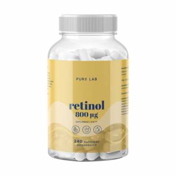 Ретинол Pure Lab Retinol 800 мкг, 240 веганских капсул Ретинол Pure Lab Retinol 800 мкг, 240 веганских капсул
