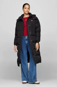 Женский черный пуховик TJW ALASKA LONG PUFFER EXT Черный XS Tommy Jeans DW0DW18860