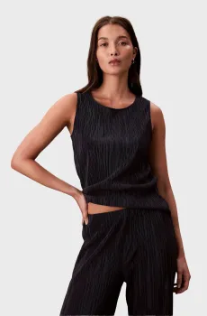 Женский темно-синий плиссированный топ SL Tank Синий M Calvin Klein LV044A212G