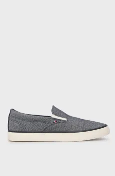 Мужские темно-синие слипоны HI VULC LOW SLIP ON CH Синий 43 Tommy Hilfiger FM0FM05390