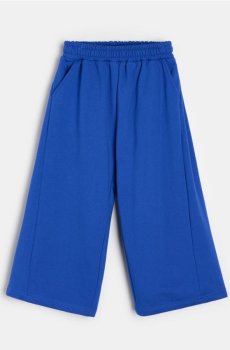 Спортивні штани wide leg з флісом - індиго