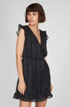 Женское черное платье в горошек Черный XS Tally Weijl SDRPEBODI2