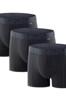 Трусы-боксеры мужские Uniconf UBB116, Black, размер XL, 3 шт