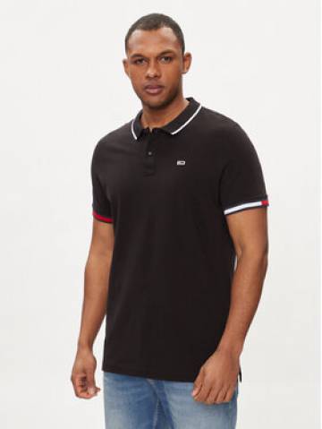 Tommy Jeans Поло Flag DM0DM12963 Чорний Regular Fit Tommy Jeans Поло Flag DM0DM12963 Чорний Regular Fit