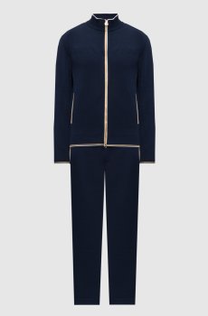 Синий спортивный костюм из хлопка