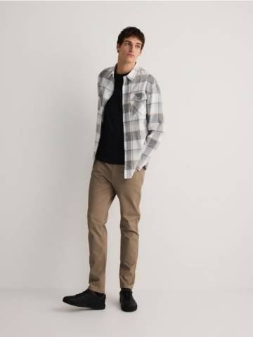 Reserved - Картата сорочка regular fit - середньо-сірий - 8450H-85P Reserved - Картата сорочка regular fit - середньо-сірий - 8450H-85P
