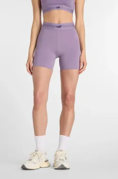 Женские фиолетовые шорты AC Fitted Short 5 Фиолетовый S New Balance WB61E4GEAA5