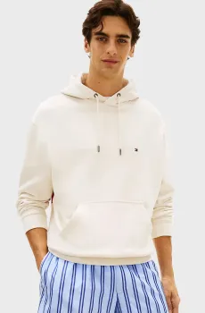 Мужское белое худи FLAG Белый S Tommy Hilfiger MW0MW42481